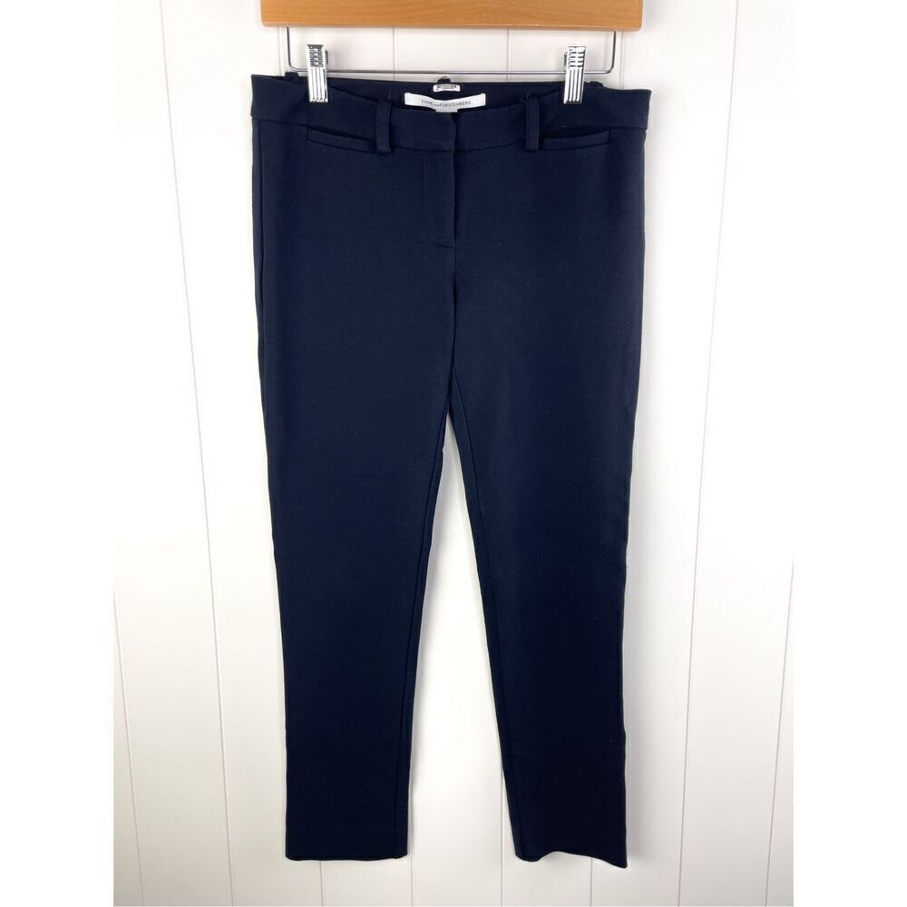 DVF Diane Von Furstenberg Navy Genova Bis Dress Pants Trousers Size 4